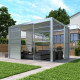 Pannello con lamelle apribili - 123 cm - grigio chiaro - X-METAL