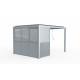Pannello con lamelle apribili - 123 cm - grigio chiaro - X-METAL