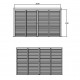 Parete completa con persiane apribili e porta scorrevole - 400cm - grigio chiaro - X-METAL