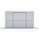 Parete completa con persiane apribili e porta scorrevole - 400cm - grigio chiaro - X-METAL