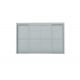 Parete completa con persiane apribili e porta scorrevole - 400cm - grigio chiaro - X-METAL
