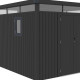 Casetta da giardino Kosto in acciaio zincato grigio scuro 8,64 m² + kit di ancoraggio - X-Métal