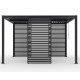 Pannello frangisole fisso - 123 cm - nero antracite - X-METAL
