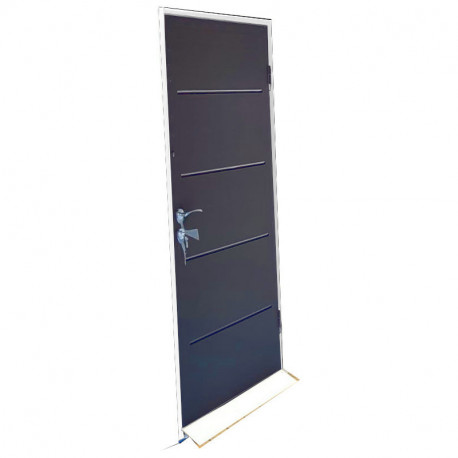 Porta semplice supplementare antracite telaio bianco - Everbox