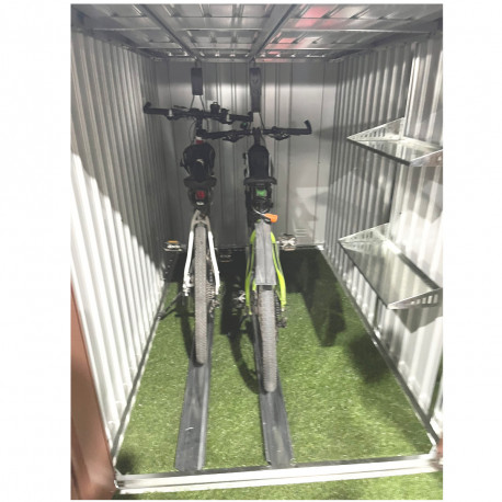 Binario e carrucola aggiuntivi per box per biciclette Kosto in acciaio zincato - X-METAL