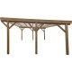 Posto auto coperto doppio in legno trattato e verniciato 24,43 m² + tetto in policarbonato 6 mm - Gardy Shelter