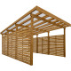 Tettoia per auto in legno trattato e verniciato 17 m² con pareti laterali + tetto in policarbonato da 6 mm - Gardy Shelter