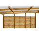 Tettoia per auto in legno trattato e verniciato 17 m² con pareti laterali + tetto in policarbonato da 6 mm - Gardy Shelter