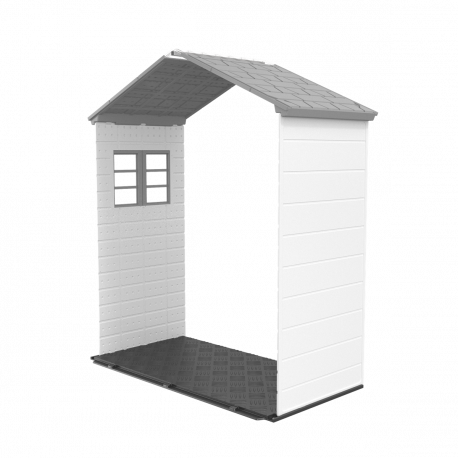 Modulo di estensione da 2,2 m² per casetta da giardino in resina beige Sunlife - JOBU