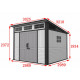 Casetta da giardino Sunlife HDPE beige 9m² + pavimento - JOBU