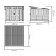 Casetta da giardino Sunlife HDPE beige 9m² + pavimento - JOBU