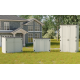 Baule da giardino Sunlife in resina beige - H.105 cm - JOBU