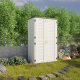 Armadio da giardino SunLife in polietilene ad alta densità 40 mm beige - H.202 cm - JOBU