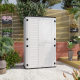 Armadio da giardino SunLife in polietilene ad alta densità 40 mm beige - H.202 cm - JOBU