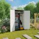 Armadio da giardino SunLife in polietilene ad alta densità 40 mm beige - H.202 cm - JOBU