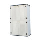 Armadio da giardino SunLife in polietilene ad alta densità 40 mm beige - H.202 cm - JOBU