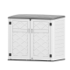 Box da giardino multifunzionale SunLife in HDPE beige - H.119 cm - 2 contenitori - JOBU