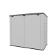 Box da giardino multifunzionale SunLife in HDPE beige - H.119 cm - 2 contenitori - JOBU