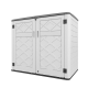 Box da giardino multifunzionale SunLife in HDPE beige - H.119 cm - 2 contenitori - JOBU