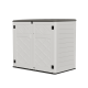 Box da giardino multifunzionale SunLife in HDPE beige - H.119 cm - 2 contenitori - JOBU