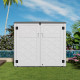 Box da giardino multifunzionale SunLife in HDPE beige - H.119 cm - 2 contenitori - JOBU