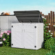 Box da giardino multifunzionale SunLife in HDPE beige - H.119 cm - 2 contenitori - JOBU