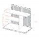 Mensole in metallo H70cm per armadio da giardino in resina - H.105cm - Jôbu