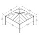 Pergola in alluminio e policarbonato 429x429cm Palermo™ 4300 - Canopia by Palram