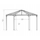 Pergola in alluminio e policarbonato Monaco™ 450x390cm - Canopia by Palram