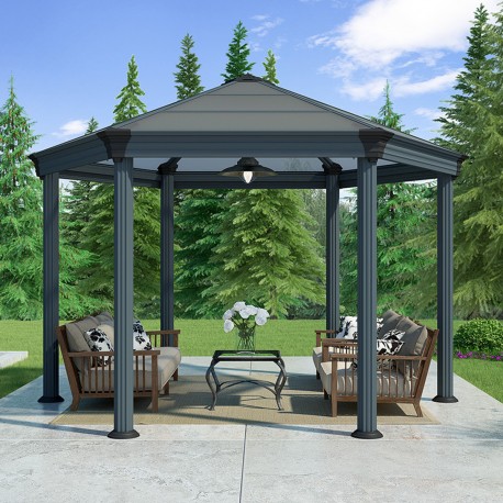 Pergola in alluminio e policarbonato 359x414,5cm Roma™ - Canopia by Palram