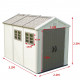 Casetta da giardino in HDPE SunLife beige 7,17 m² + pavimento - JOBU