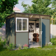 Casetta da giardino modulare coibentata 3x2m antracite e nera - pavimento incluso - Everbox