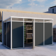 Casetta da giardino modulare coibentata 4x2m antracite e bianca - pavimento incluso - Everbox