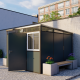 Casetta da giardino modulare coibentata 3x3m antracite e nera - pavimento incluso - Everbox