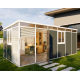 Casetta da giardino modulare coibentata 6x3m antracite e bianca - pavimento incluso - Everbox