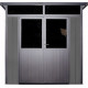 Casetta da giardino in legno composito 19,2 mm antracite 4,51 m² WINSTON skylight - Woodlife Garden