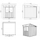Casetta da giardino in legno composito 19,2 mm antracite 4,51 m² WINSTON skylight - Woodlife Garden