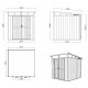 Casetta da giardino in legno composito 19,2 mm antracite 4,51 m² GORDON skylight - Woodlife Garden