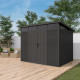 Casetta da giardino in legno composito 19,2 mm antracite 5,95 m² GORDON Skylight- Woodlife Garden