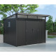 Casetta da giardino Kosto in acciaio zincato monofalda grigio scuro 5,71 m² + kit di ancoraggio - X-Metal