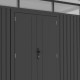 Casetta da giardino Kosto in acciaio zincato monofalda grigio scuro 5,71 m² + kit di ancoraggio - X-Metal