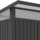 Casetta da giardino Kosto in acciaio zincato monofalda grigio scuro 5,71 m² + kit di ancoraggio - X-Metal