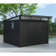 Casetta da giardino Kosto in acciaio zincato monofalda grigio scuro 7,56 m² + kit di ancoraggio - X-Metal
