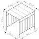 Casetta multifunzione monofalda Kosto per barbecue o biciclette in acciaio zincato grigio scuro - X-Metal