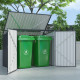 Contenitore multifunzionale 2300 L - 2 pattumiere in acciaio zincato - X-METAL