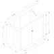 Contenitore multifunzionale 2300 L - 2 pattumiere in acciaio zincato - X-METAL