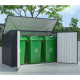 Contenitore multifunzionale 3150L - 3 pattumiere in acciaio zincato - X-METAL