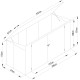 Contenitore multifunzionale 3150L - 3 pattumiere in acciaio zincato - X-METAL