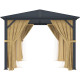 Pergola 300x300cm in alluminio antracite e policarbonato - X-METAL