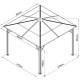 Pergola 300x300cm in alluminio antracite e policarbonato - X-METAL